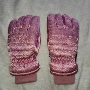 Cute I ♡ U Pink Children's Winter Thick Gloves